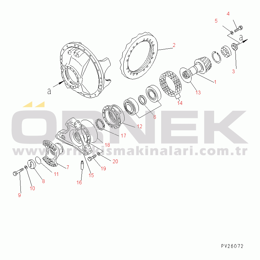 Komatsu HD985-5 S/N 1021-UP REAR DIFFERENTIAL (2/3)(#1021-1053)