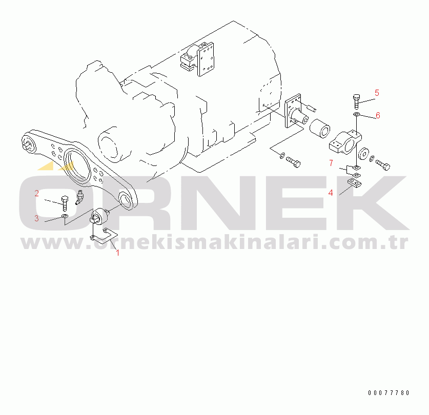 Komatsu HD985-5 S/N 1021-UP TRANSMISSION MOUNTING PARTS(#1093-)