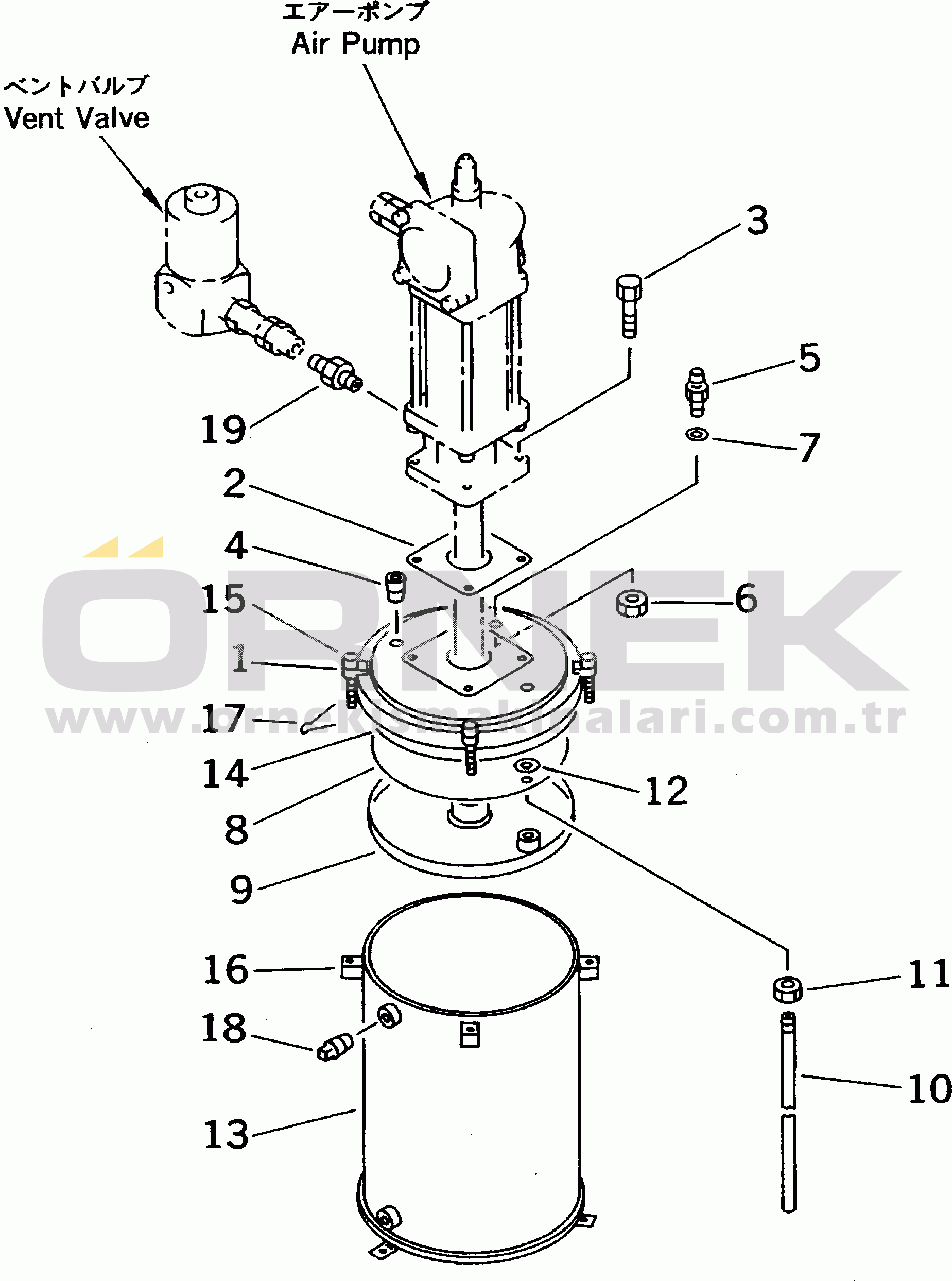 Komatsu HD985-5 S/N 1021-UP AUTO GREASE PUMP (7/7) (CONTAINER)