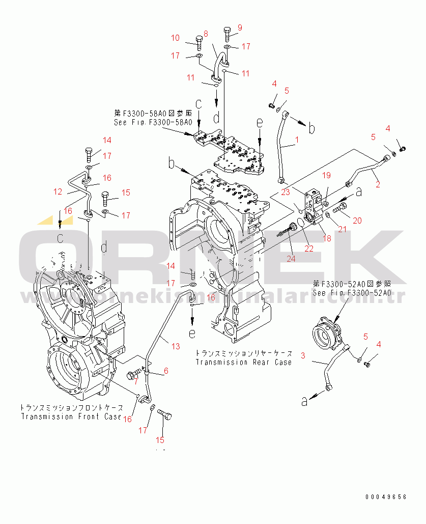 Komatsu HM300-2 S/N 2001-2784 (ecot3) TRANSMISSION (PIPING)(#2001-)
