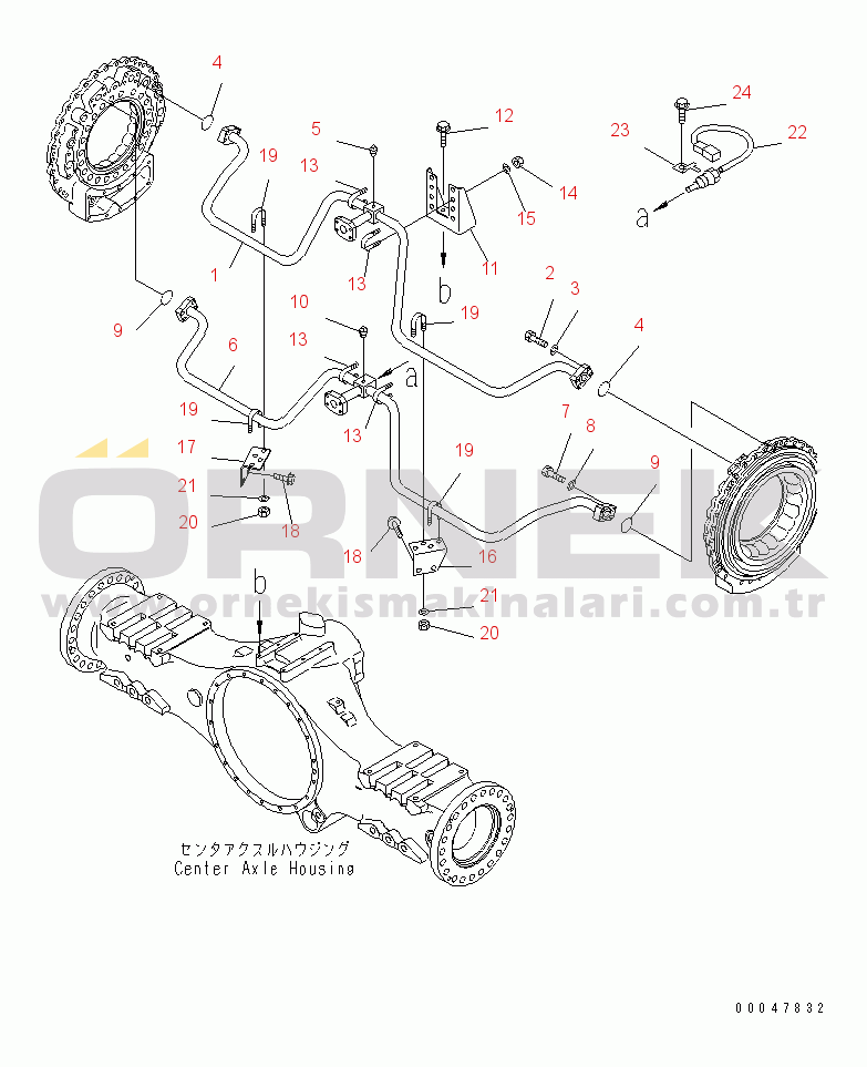 Komatsu HM300-2 S/N 2001-2784 (ecot3, For EU) CENTER BRAKE COOLING(#2001-)