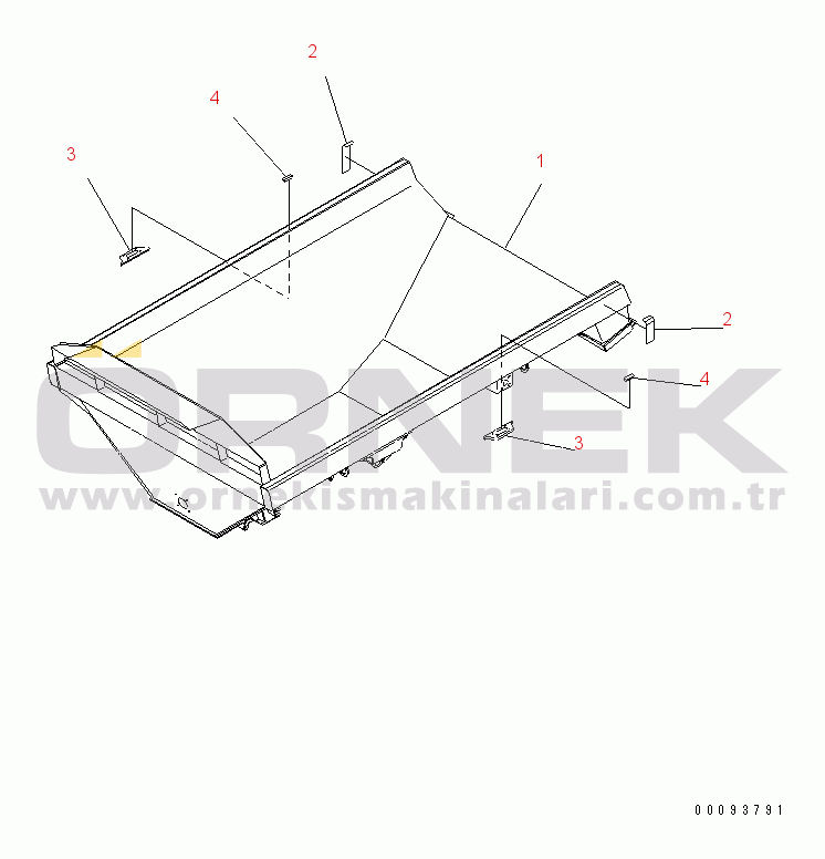Komatsu HM400-1 S/N 1001-UP BODY (FOR NEW TAIL GATE)(#1763-)