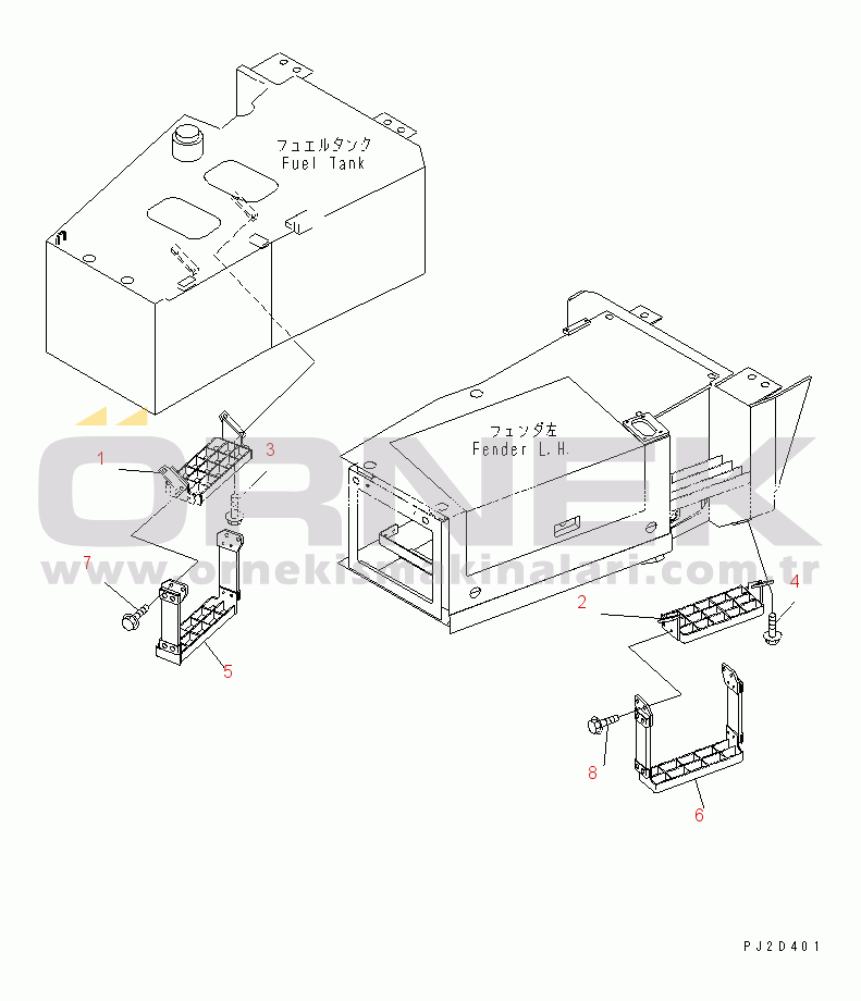 Komatsu HM400-1 S/N 1001-UP STEP