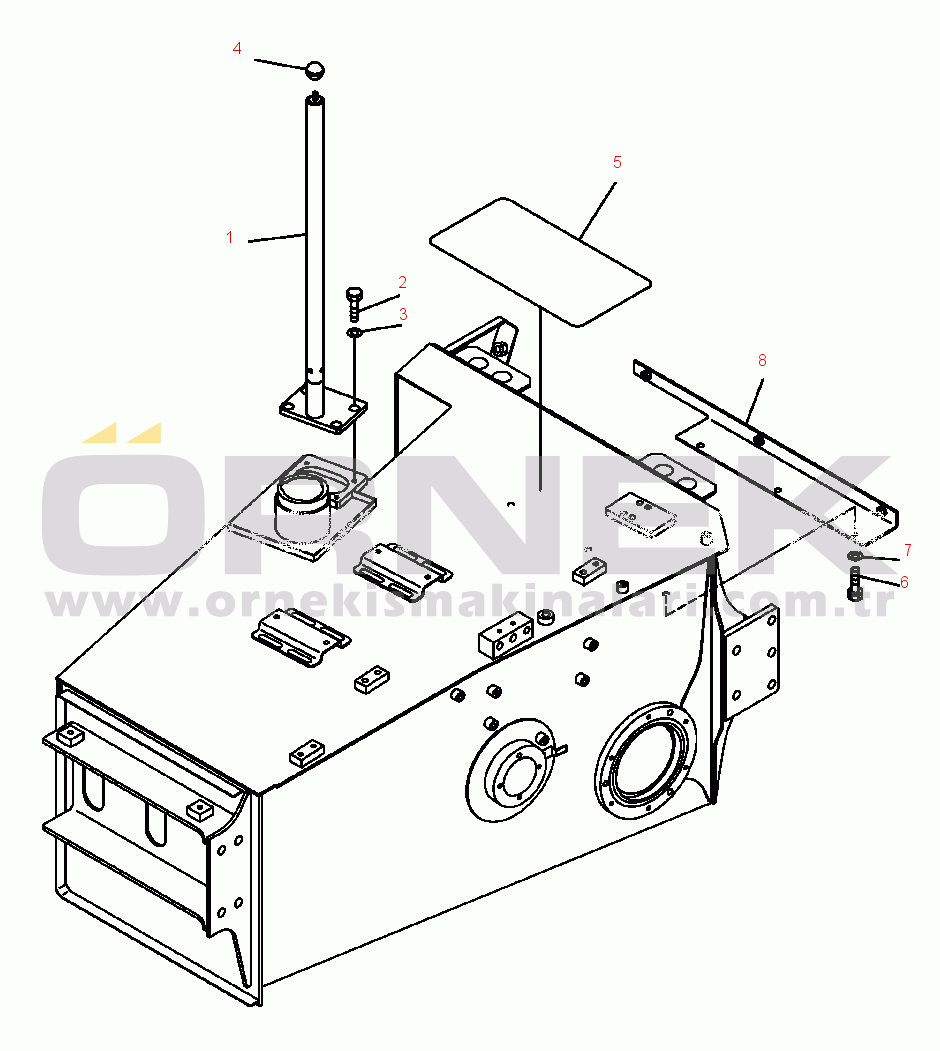 Komatsu HM400-2 S/N A11001-UP D0150-04A0 HANDRAIL FUEL TANK HANDRAIL