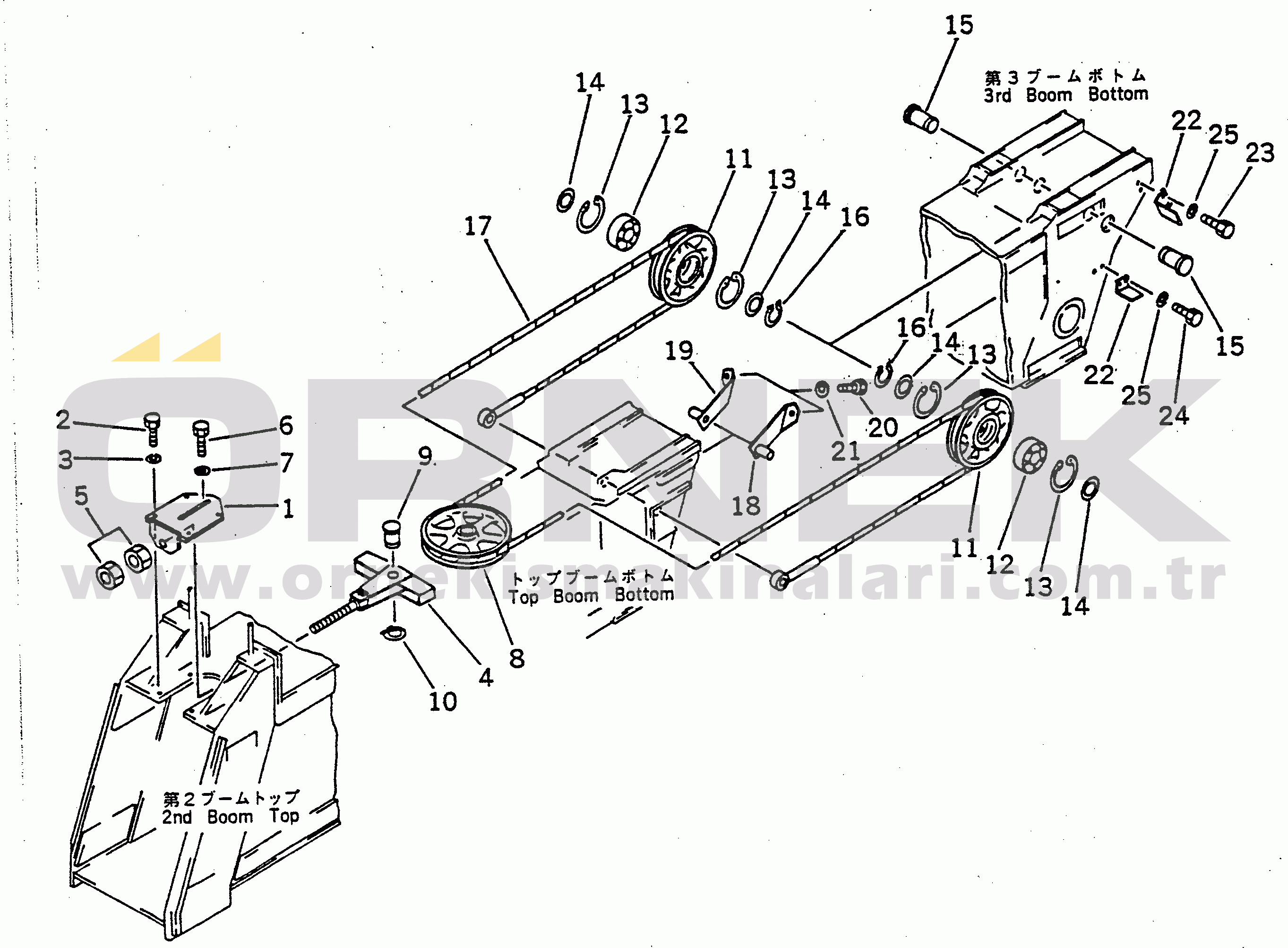 Komatsu LW250L-1NH S/N 5001-UP (H Type / Limited) 3RD BOOM (2/3)