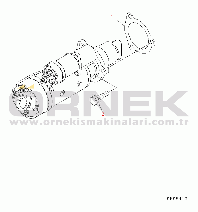 Komatsu MTA11 S/N 23555298-UP STARTING MOTOR MOUNTING