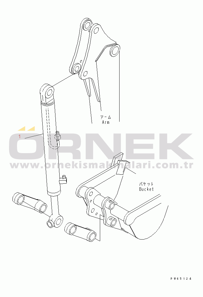 Komatsu MX15 S/N 4001-UP BUCKET CYLINDER
