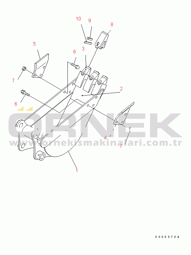 Komatsu MX202 S/N 3001-UP BUCKET¤ 0.03M3 (MINI 0.044M3) 420MM WIDTH