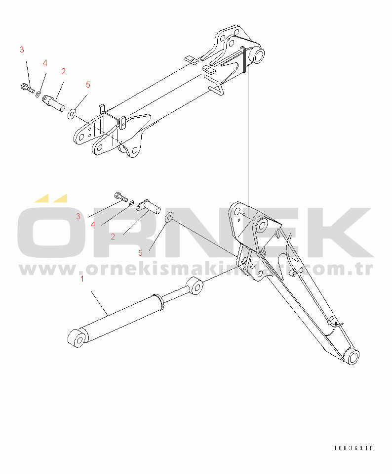 Komatsu PC03-2 S/N 15001-UP (Avrupa İçin) 2ND BOOM CLINDER (FOR TWO PIECE BOOM)
