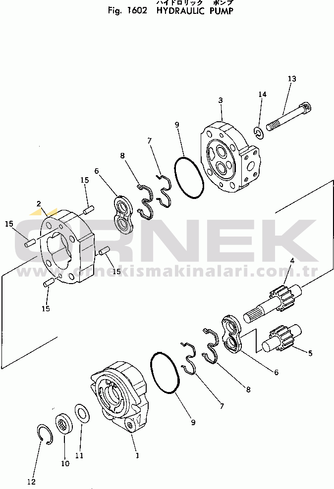 Komatsu PC10-2 S/N 4501-UP HYDRAULIC PUMP