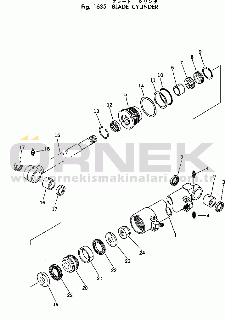 Komatsu PC10-2 S/N 4501-UP BLADE CYLINDER