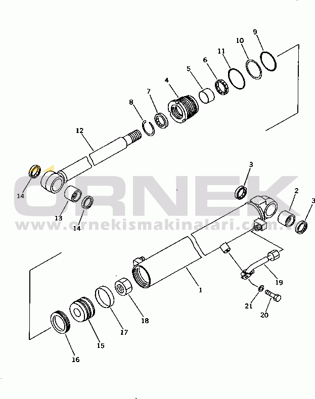 Komatsu PC10-7 S/N 25001-UP ARM CYLINDER