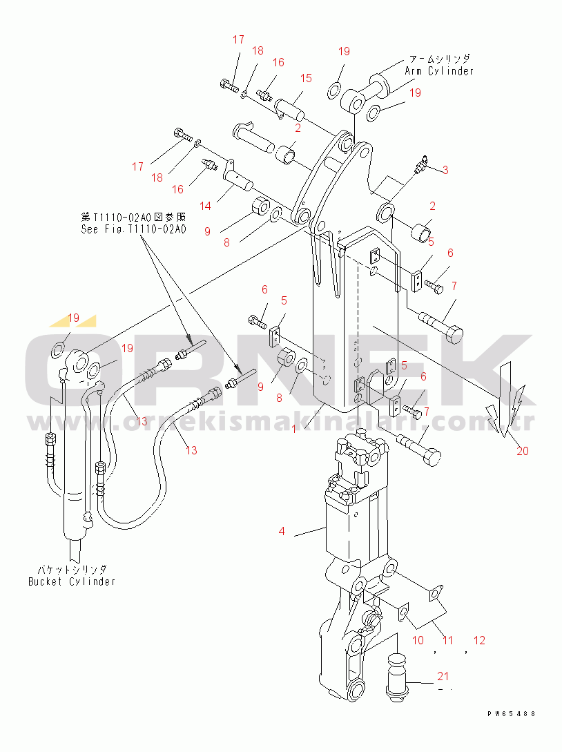 Komatsu PC10-7 S/N 25001-UP BREAKER ARM(#27777-)