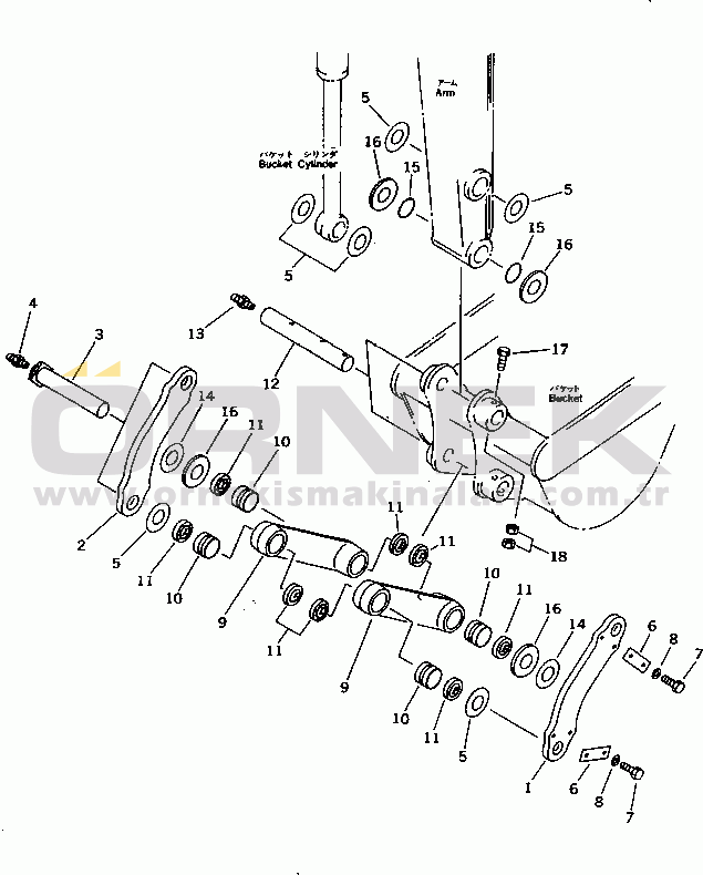 Komatsu PC10-7 S/N 25001-UP BUCKET LINK