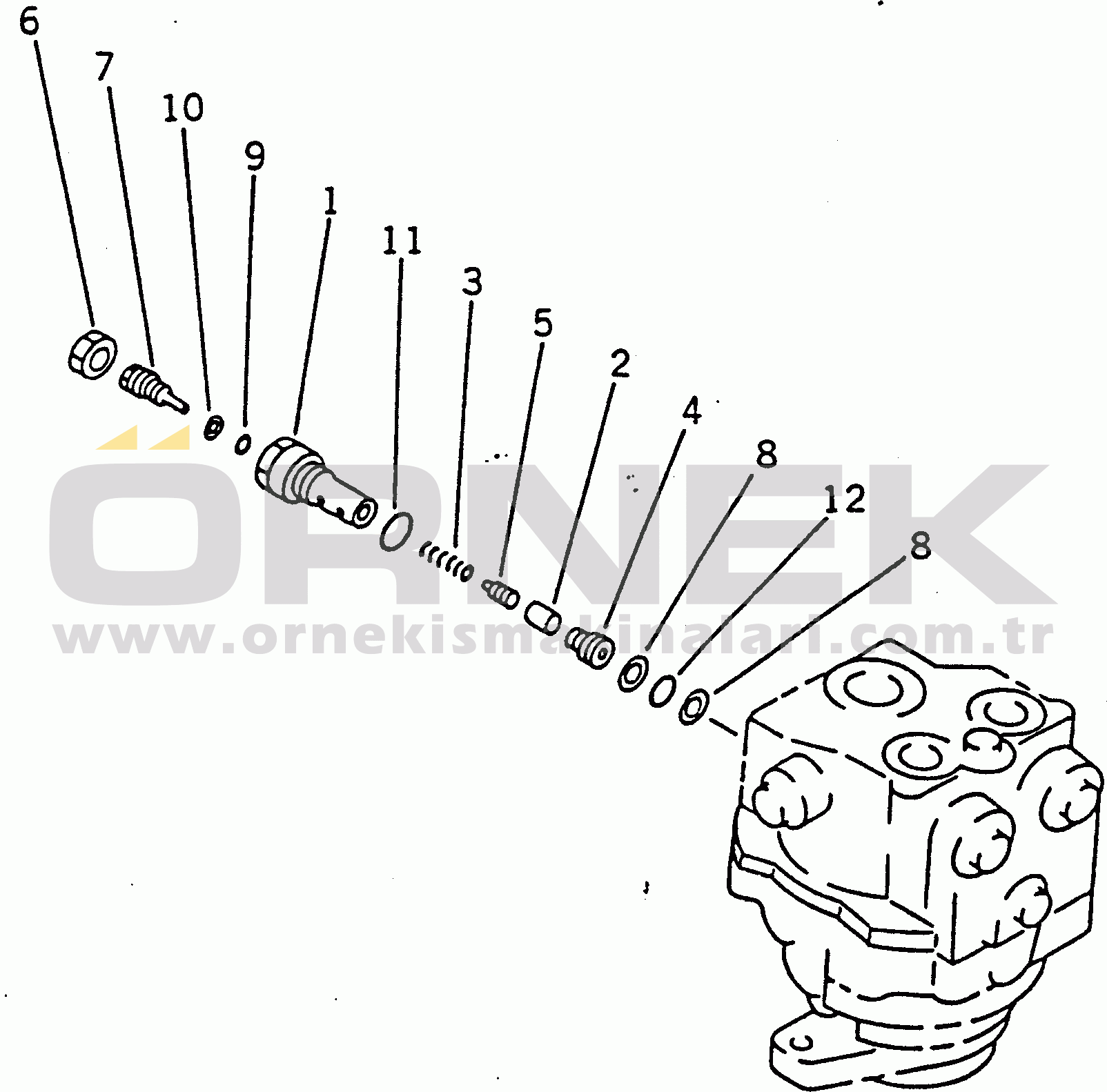 Komatsu PC100-5 S/N 28001-UP SWING MOTOR (2/2)