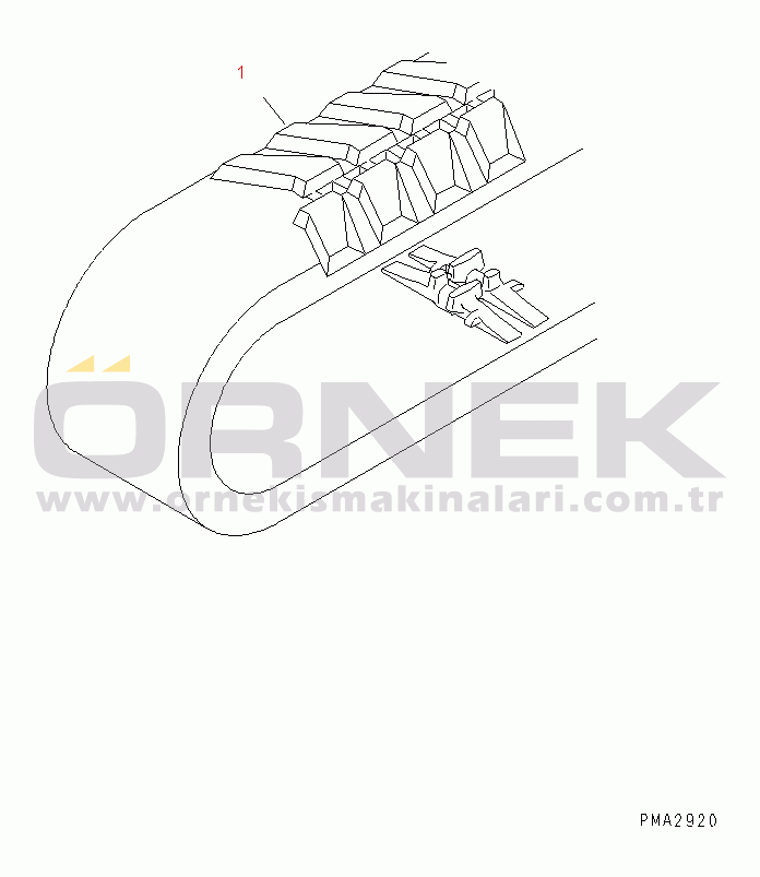 Komatsu PC100-6Z S/N 40001-UP RUBBER SHOE