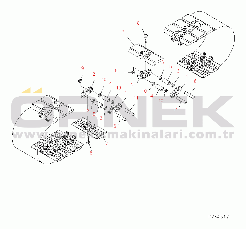 Komatsu PC100-6Z S/N 40001-UP TRACK SHOE (FLAT TYPE) (480MM WIDE)