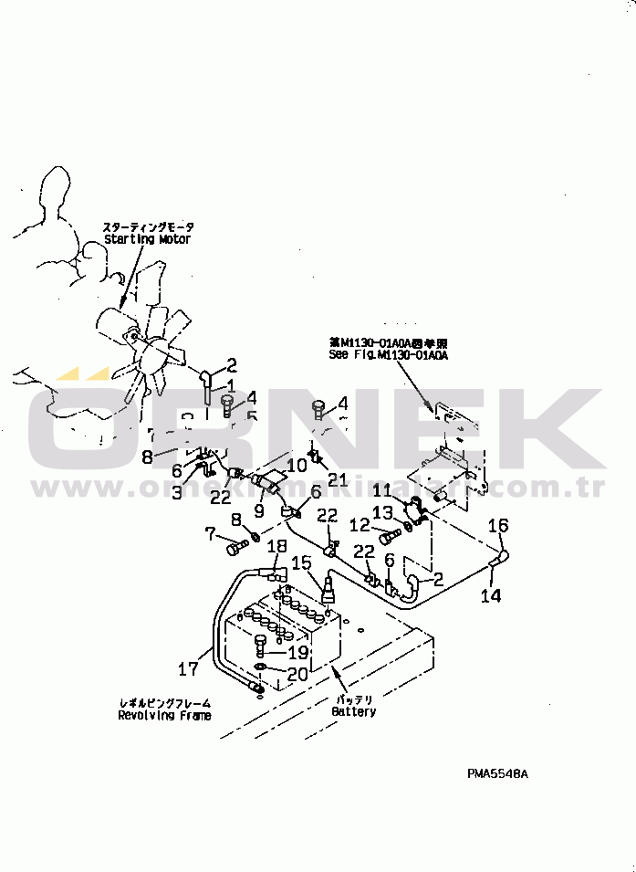 Komatsu PC100L-6 S/N 15001-UP WIRING (STARTING HARNESS)(#15011-15117)