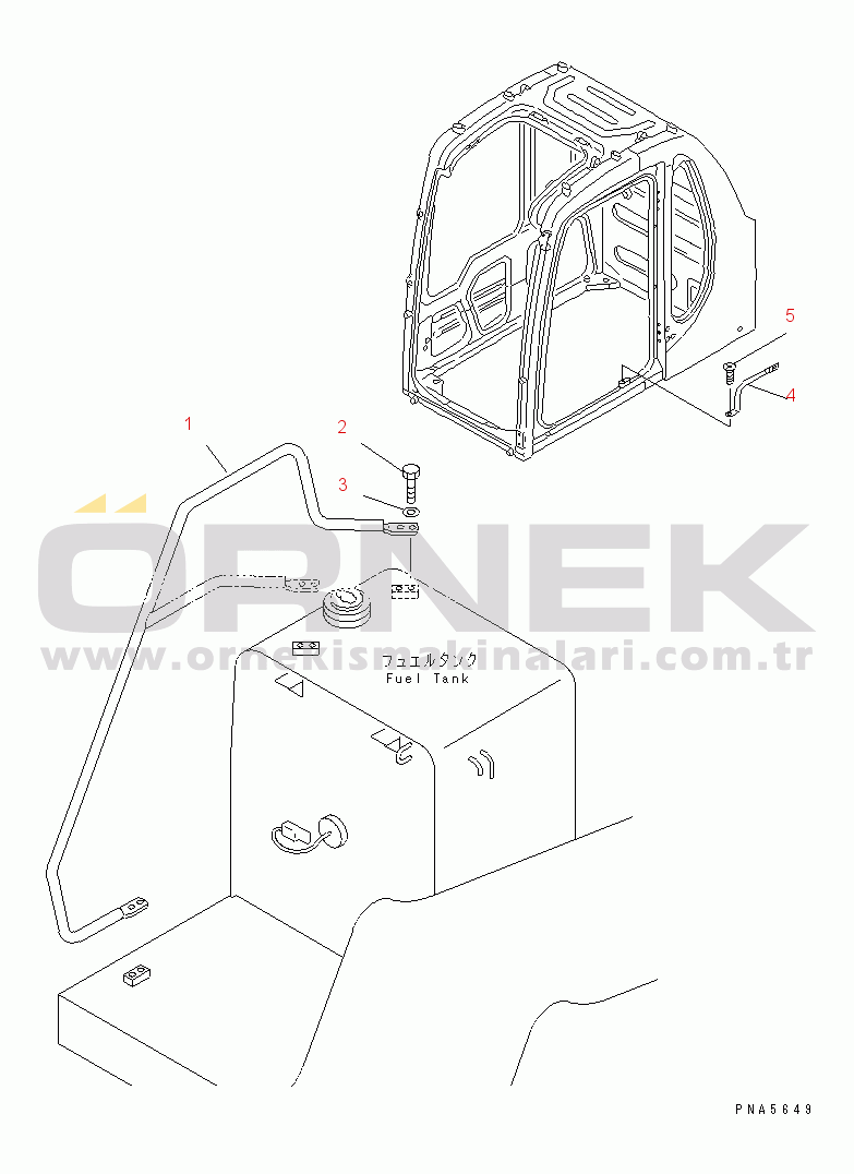 Komatsu PC100L-6 S/N 15001-UP HANDRAIL