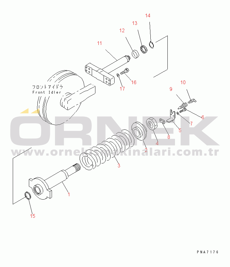 Komatsu PC100L-6 S/N 15001-UP IDLER CUSHION(#15041-)