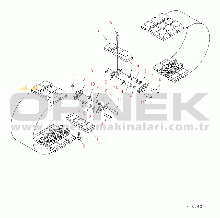 Komatsu PC100N-6 S/N 1004-UP TRACK SHOE (ROADLINER) (500MM WIDE)