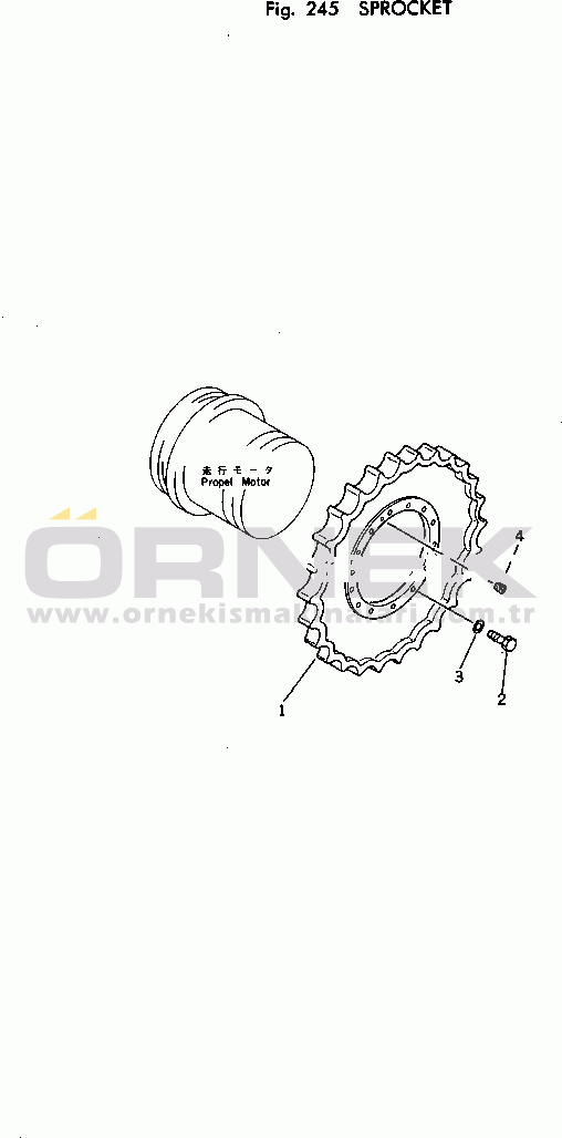 Komatsu PC100U-2 S/N 10001-UP SPROCKET