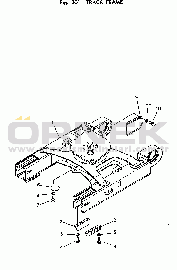Komatsu PC100U-2 S/N 10001-UP TRACK FRAME