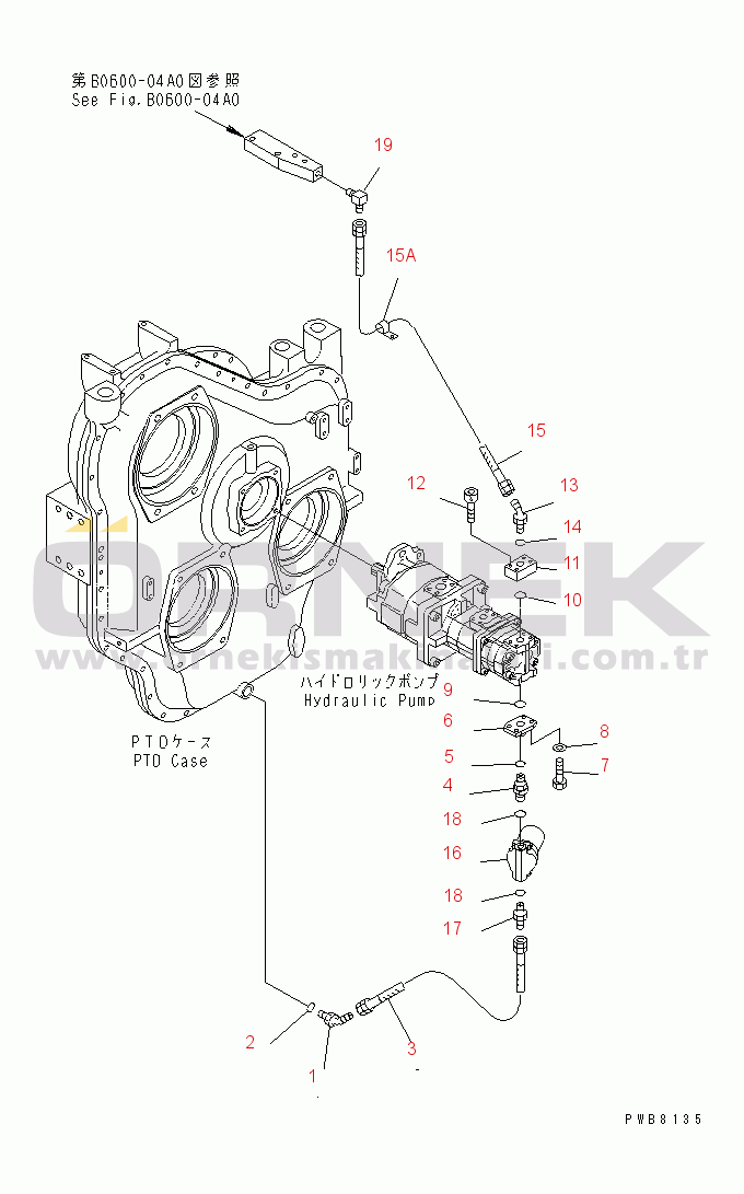 Komatsu PC1100LC-6 S/N 10001-UP POWER TAKE OFF (LUBRICATION) (PUMP TO FILTER)(#10001-10004)