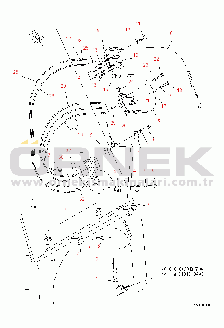 Komatsu PC1100SE-6 S/N 10001-UP AUTO GREASE (BOOM LINES) (1/2)