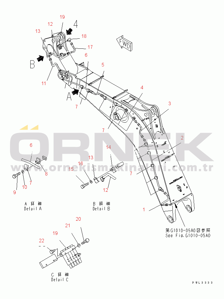 Komatsu PC1100SE-6 S/N 10001-UP AUTO GREASE (BOOM LINES) (2/2) (SE)