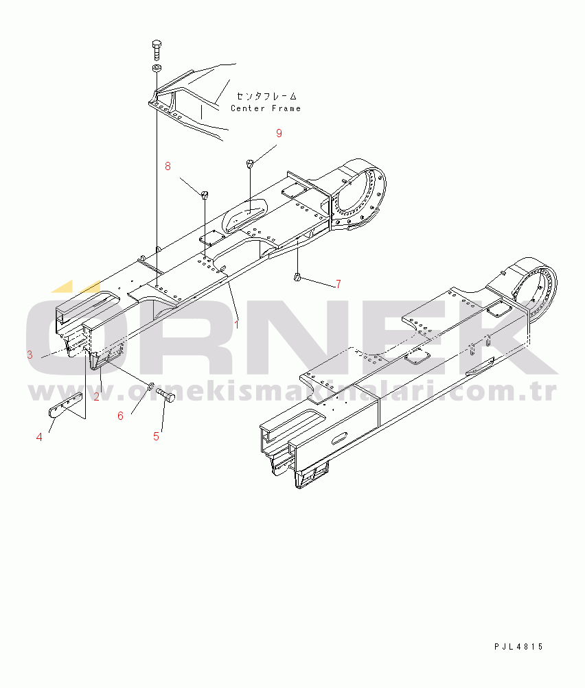 Komatsu PC1100SE-6 S/N 10001-UP TRACK FRAME (QUARRY SPEC) (R.H.)(#10160-)