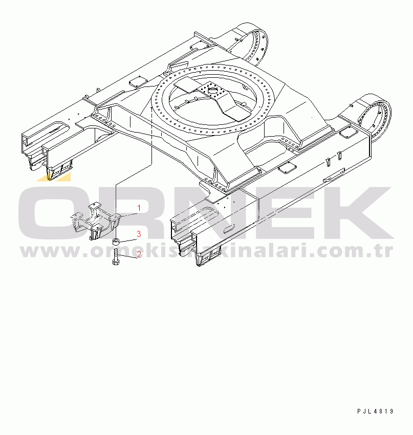 Komatsu PC1100SE-6 S/N 10001-UP TRACK FRAME (ROLLER GUARD) (R.H.)(#10160-)
