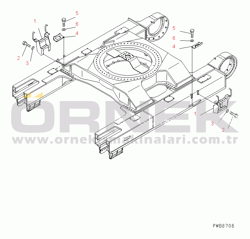 Komatsu PC1100SE-6 S/N 10001-UP STEP (TRACK FRAME SIDE) (FOR WIDE SHOE)