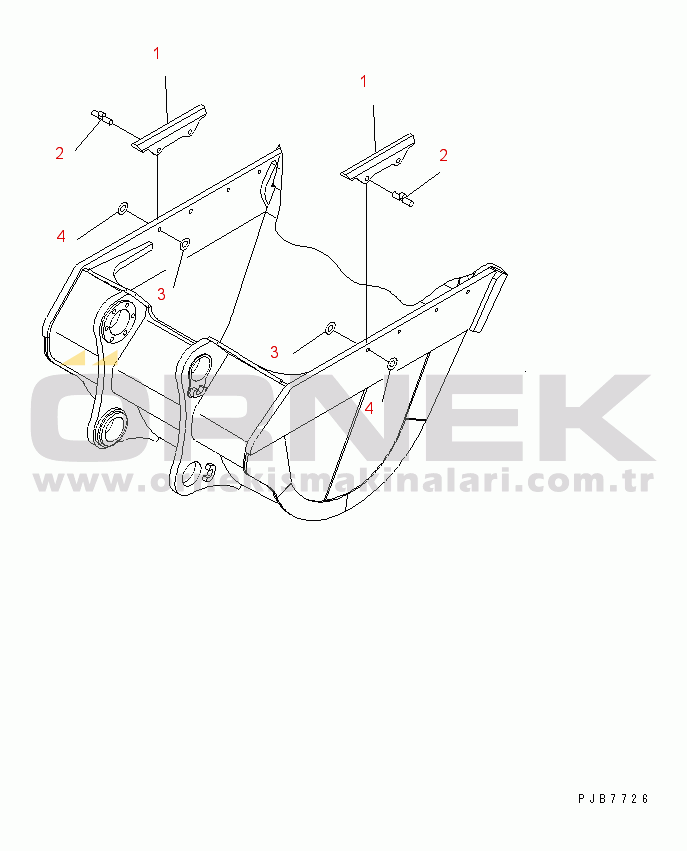 Komatsu PC1100SE-6 S/N 10001-UP SIDE SHROUD (FOR BACKHDE BUCKET)