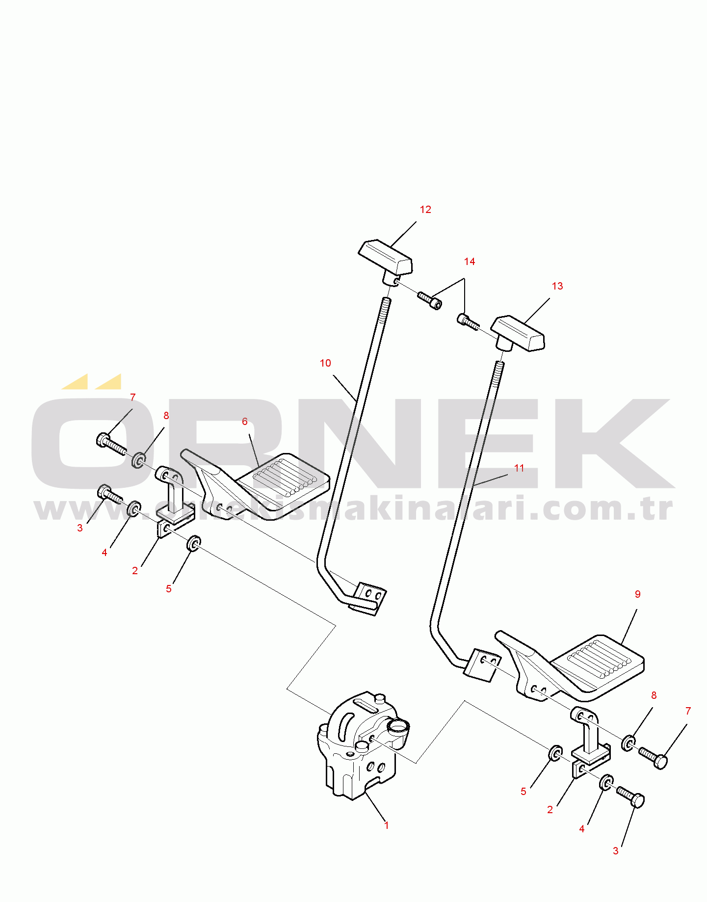 Komatsu PC110R-1 S/N 2265000306-UP PPC VALVE (FOR TRAVEL) (1/2)