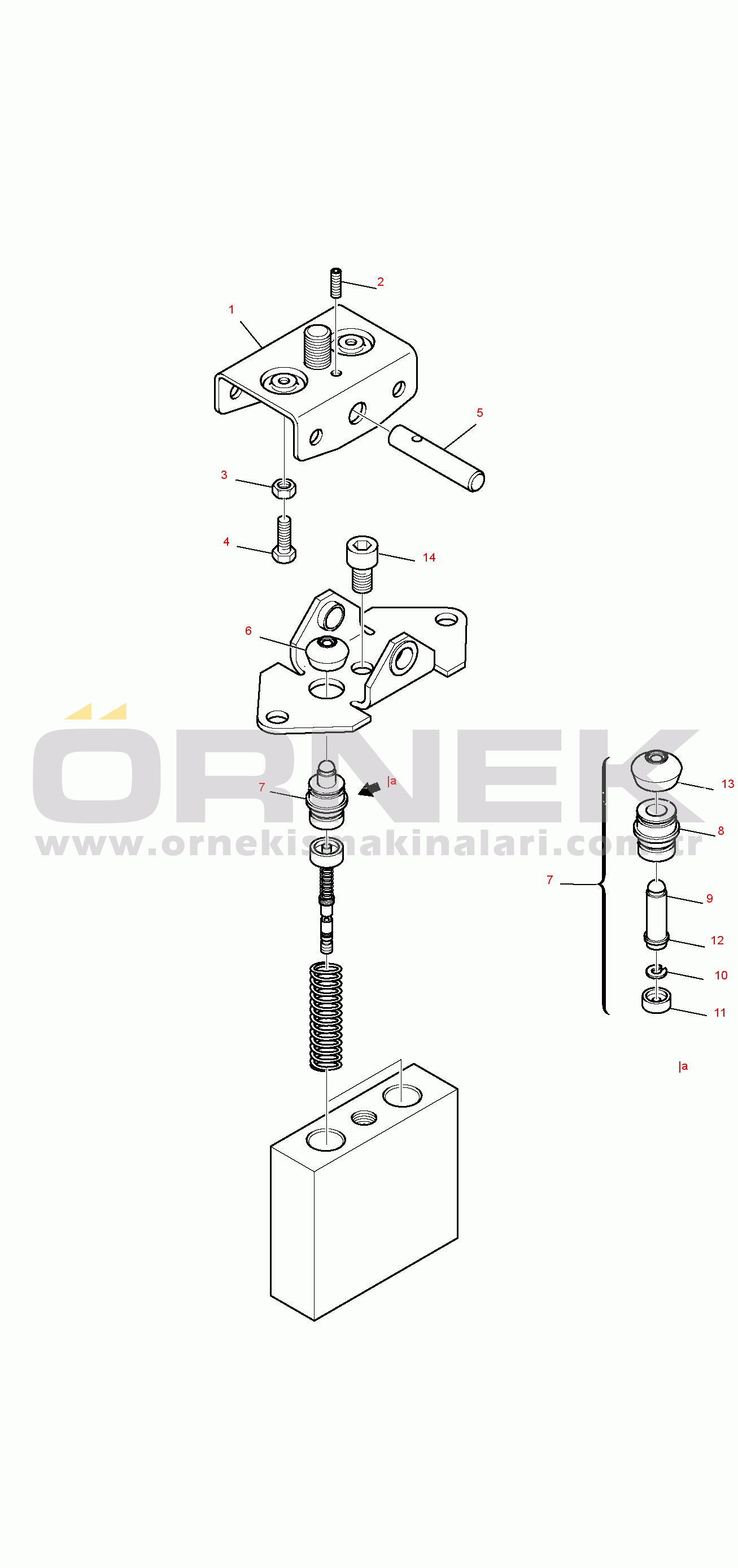 Komatsu PC110R-1 S/N 2265010001-UP PPC VALVE FOR BLADE, BOOM SWING, 2-PIECE BOOM