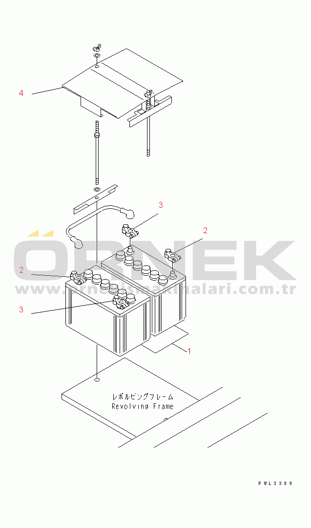 Komatsu PC120-6Z S/N 45001-UP BATTERY(#57000-)