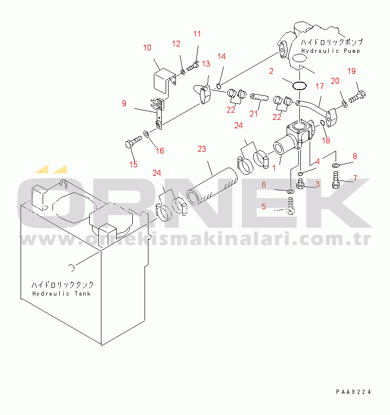 Komatsu PC120-6Z S/N 45001-UP PUMP SUCTION(#52401-57498)