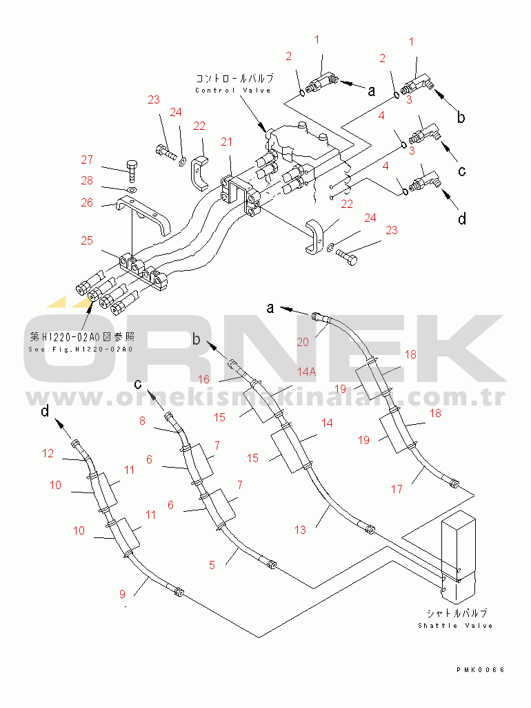 Komatsu PC120-6Z S/N 45001-UP VALVE PIPING (HOSE AND CLAMP)(#50201-56999)