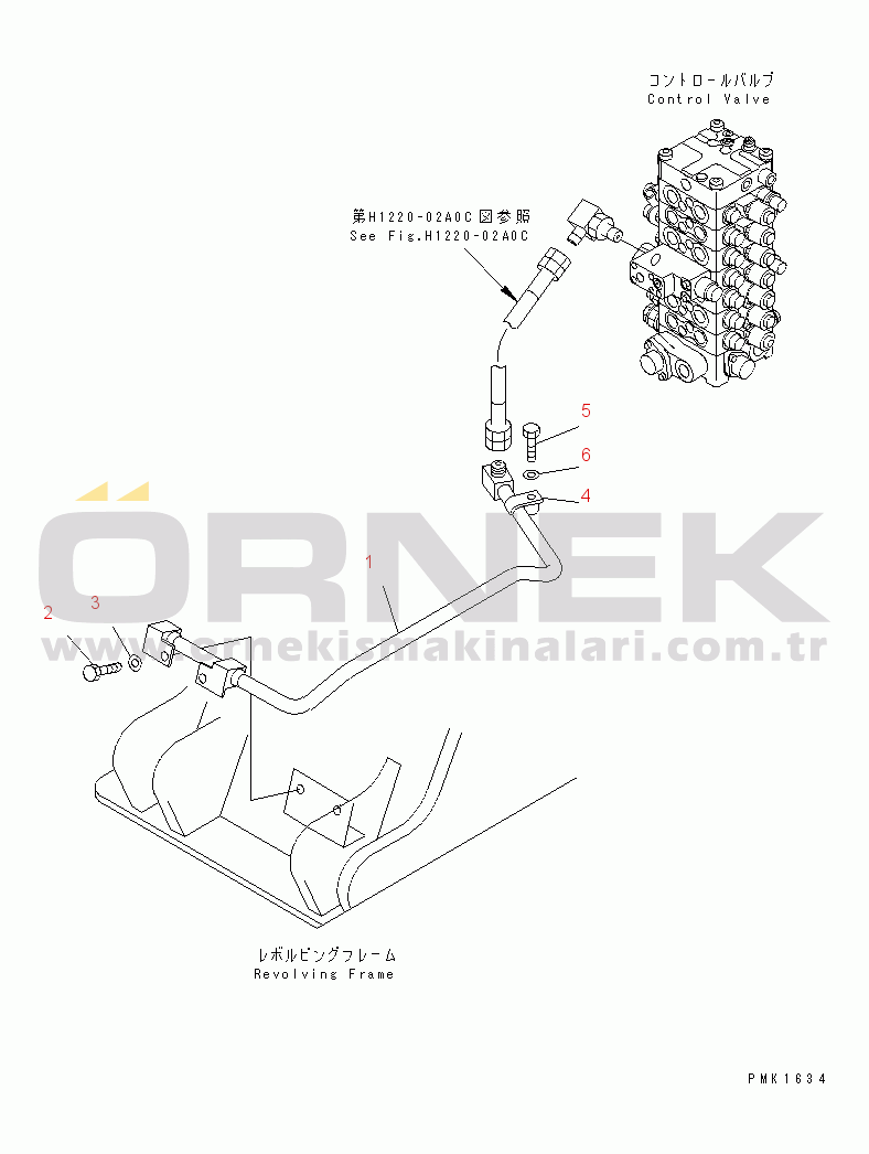 Komatsu PC120-6Z S/N 45001-UP BOOM BOTTOM TUBE LINE(#57000-)