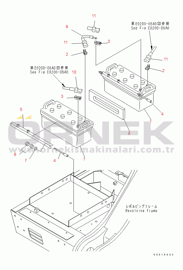 Komatsu PC1250-8 S/N 30001-30157 (ecot3) BATTERY (DRY) (C200)(#30001-)
