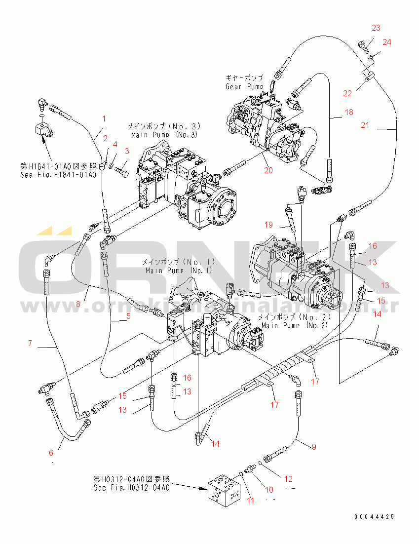 Komatsu PC1250SP-8 S/N 30001-30157 (ecot3, For SP) O.L.S.S. LINE (2/2)(#30001-)