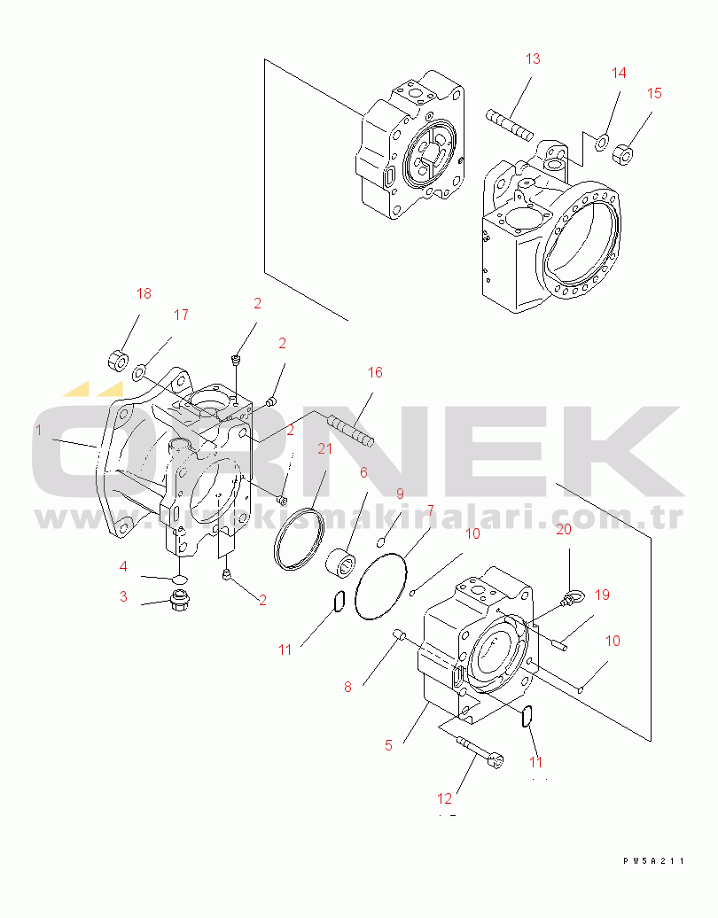 Komatsu PC1250SP-8 S/N 30001-30157 (ecot3, For SP) MAIN PUMP (1/11) (N0.2 PUMP)(#30001-)
