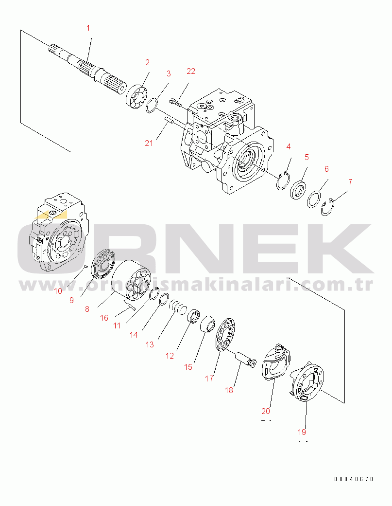 Komatsu PC1250SP-8 S/N 30001-30157 (ecot3, For SP) GEAR PUMP (3/7)(#30001-)