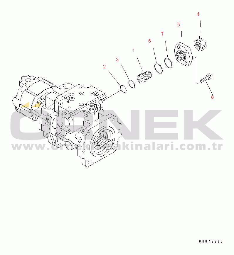 Komatsu PC1250SP-8 S/N 30001-30157 (ecot3, For SP) GEAR PUMP (5/7)(#30001-)