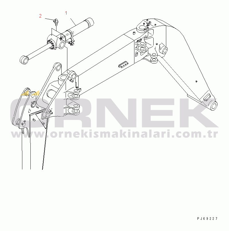 Komatsu PC128UU-2 S/N 5001-UP (Kuzey Amerika İçin) ARM CYLINDER