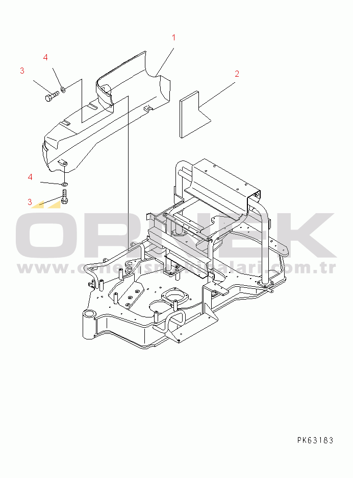 Komatsu PC12R-8 S/N 10001-UP RIGHT SIDE COVER