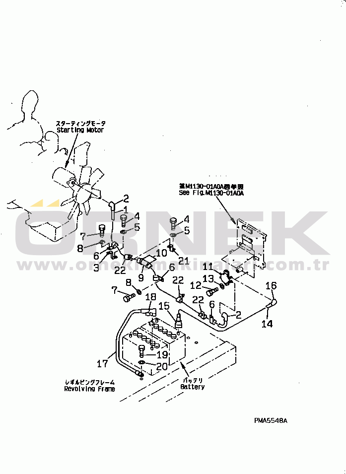 Komatsu PC130-6G S/N 45001-UP WIRING (STARTING HARNESS)(#47713-50386)