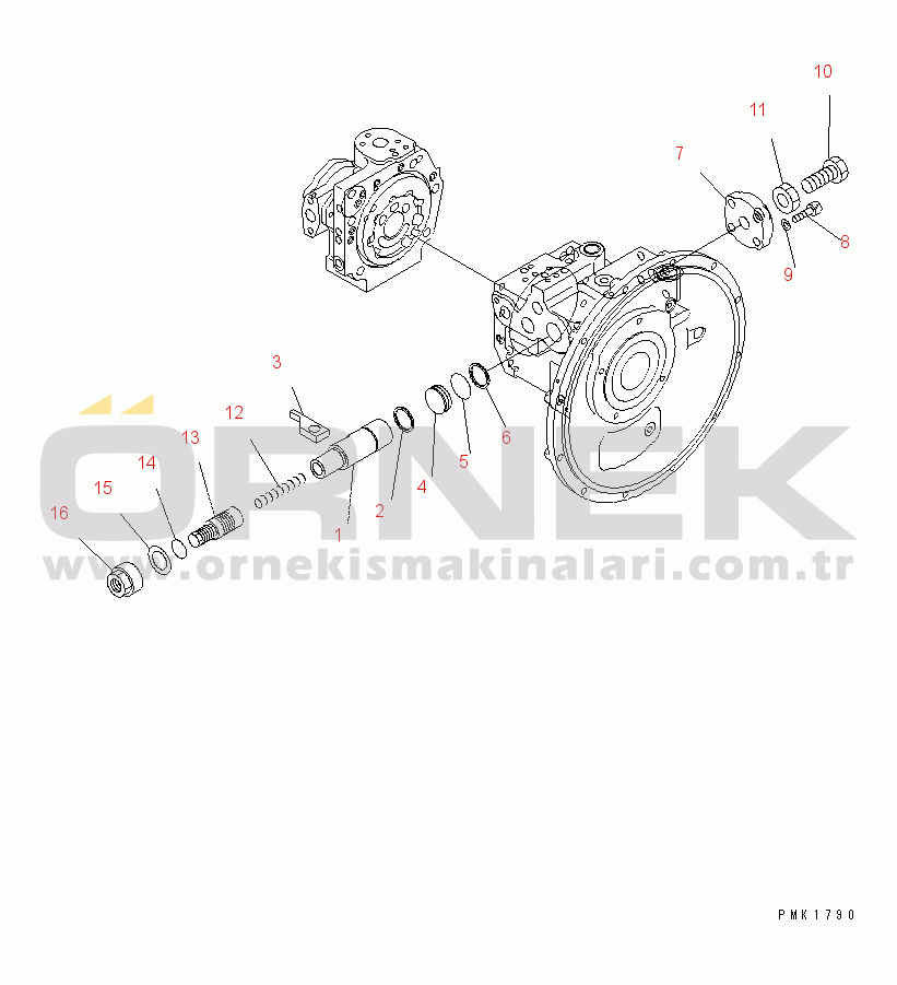 Komatsu PC130-6E0-T2 S/N 60001-UP MAIN PUMP (4/10)