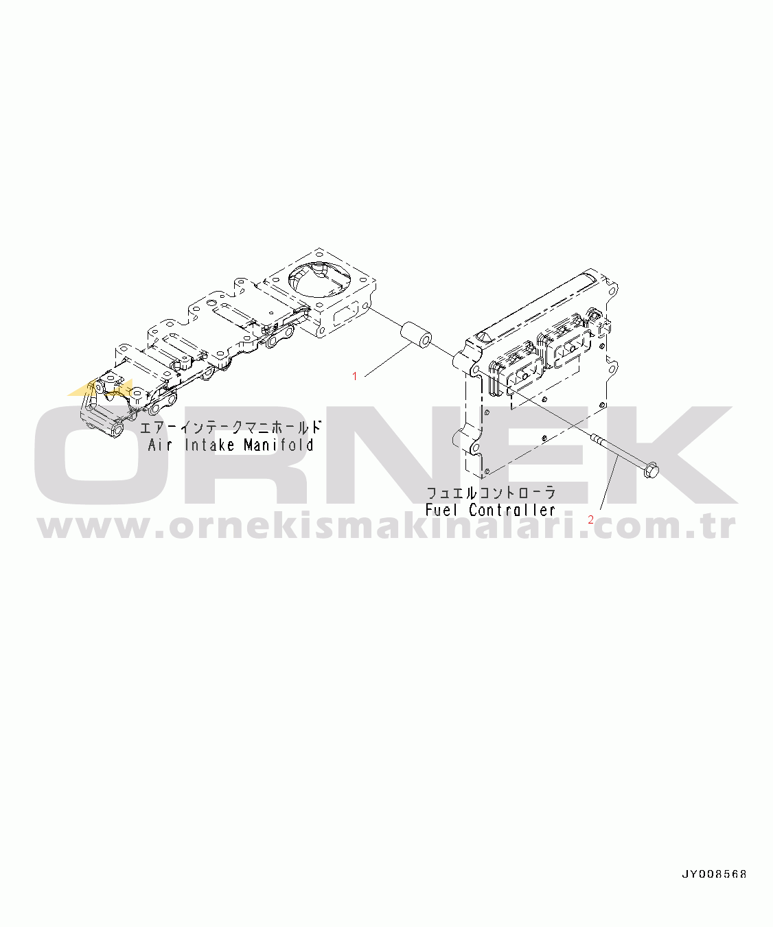 Komatsu SAA4D95LE-5D S/N 26501795-UP (For PC130-8) Fuel Control